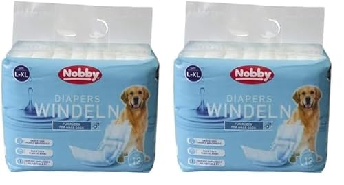 Nobby Windeln f. Rüden 12 St.; L-XL ; 60-80 cm (Packung mit 2) von Nobby