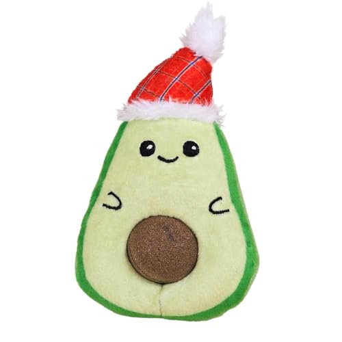Nobby Xmas Plüsch Avocado mit Catnip Ball 13 cm von Nobby