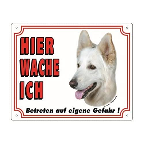 Warntafel Deutscher Schäferhund weiß gelb 12 x 3,5 cm Warntafel Deutscher Schäferhund weiß gelb 12 x 3,5 cm von Nobby