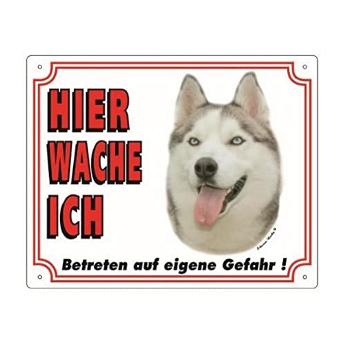 Warntafel Husky gelb 12 x 3,5 cm von Nobby