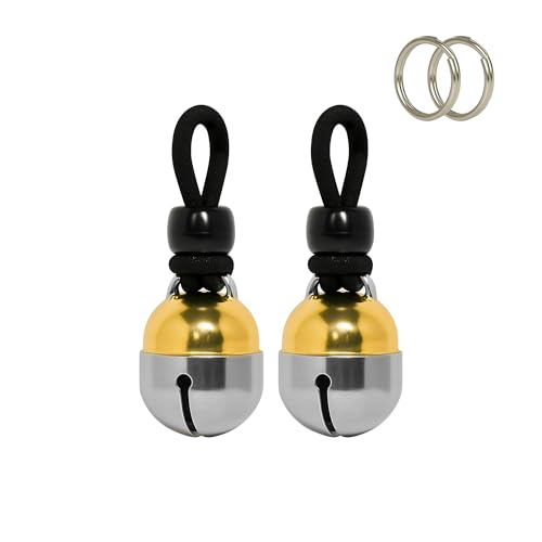 Noble Bells Handgefertigt in den USA, extra laute Glocke für Katzen- oder Hundehalsband, entworfen für Haustier-Tracking, Töpfchentraining und den Außenbereich, extra kleines Paar von Noble Bells