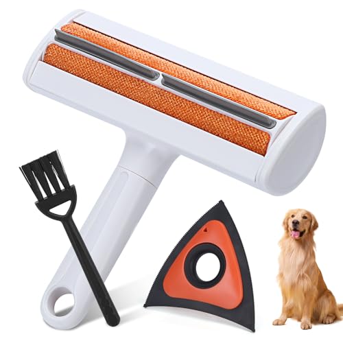 Nobelza Tierhaarentferner Fusselrolle Set, Fusselrolle für Hundehaare und Katzenhaare, Wiederverwendbar Tierhaarentferner, Fusselbürste für Sofa, Bett, Teppich von Nobleza