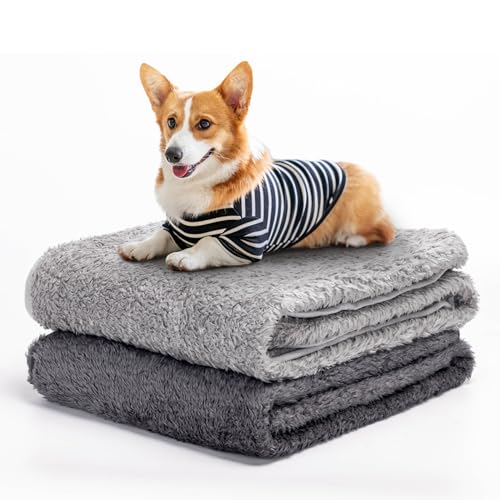 Nobleza 2 x Hundedecke Fleece Weiche Fleecedecke Waschbar Katzendecke Hunde Decke Outdoor Flauschig Deck für Haustier Hunde Katzen Welpen Weiche Warme Matte, Dunkelgrau und Hellgrau, 100 * 80cm Nobleza 2 x Hundedecke Fleece Weiche Fleecedecke Waschbar Katzendecke Hunde Decke Outdoor Flauschig Deck für Haustier Hunde Katzen Welpen Weiche Warme Matte, Dunkelgrau und Hellgrau, 100 * 80cm von Nobleza