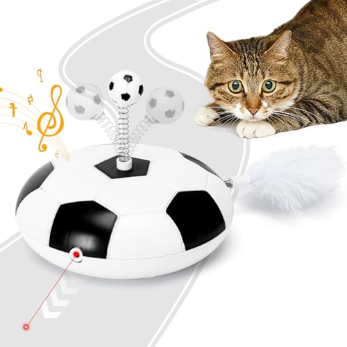 Nobleza - 5-in-1 Katzenspielzeug, Mit Echter Zufälliger Trajektorie,Interaktives Katzenspielzeug mit LED-Licht und Feder, Spring Spirale Ball für Katze und Zwitschern wie EIN Vogel,Weiß&Schwarz Nobleza - 5-in-1 Katzenspielzeug, Mit Echter Zufälliger Trajektorie,Interaktives Katzenspielzeug mit LED-Licht und Feder, Spring Spirale Ball für Katze und Zwitschern wie EIN Vogel,Weiß&Schwarz von Nobleza