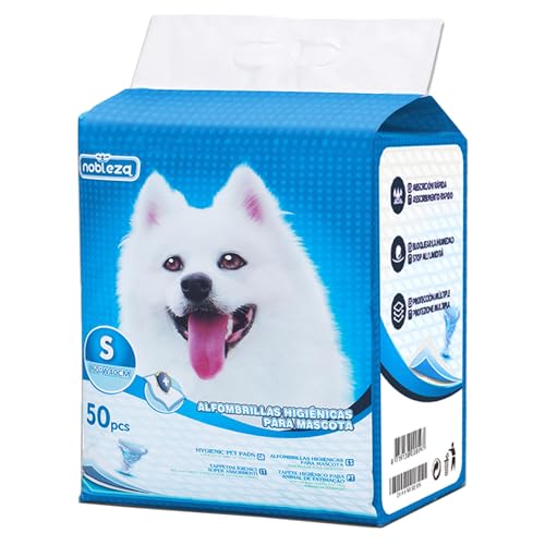 Nobleza -50 x Ultra saugfähige Hunde Trainingsunterlagen Welpenunterlage Welpen Toilettenmatte, 40 * 60cm, Packung mit 50 Stück von Nobleza