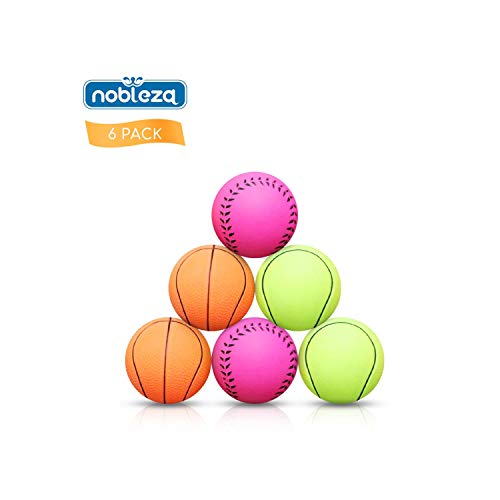 Nobleza - 6 Stück Hundeball Premium Aus Naturkautschuk - Hundespielball Hundebälle Nahezu Unkaputtbar- 7.2cm Ø. Geeignet Für Kleine Und Mittlere Hunde Nobleza - 6 Stück Hundeball Premium Aus Naturkautschuk - Hundespielball Hundebälle Nahezu Unkaputtbar- 7.2cm Ø. Geeignet Für Kleine Und Mittlere Hunde von Nobleza