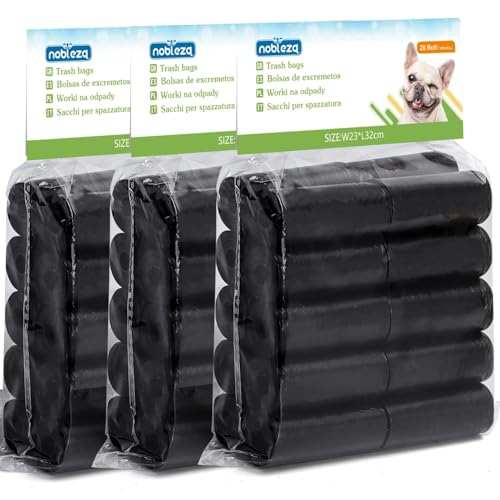 Nobleza - 900 Stück Hundekotbeutel Haustier Große Kotbeutel für Hunde Auslaufsicher Geruchlose Farbe Schwarz Nobleza - 900 Stück Hundekotbeutel Haustier Große Kotbeutel für Hunde Auslaufsicher Geruchlose Farbe Schwarz von Nobleza