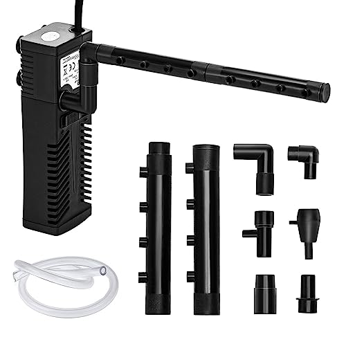 Nobleza - Aquarium Innenfilter 5W, Wasserdurchfluss-Aquariumfilter 230L/H, Leise Aquarienfilter für 20–50L Aquarium, kleine Becken, kalt oder tropisch, Schildkrötenbecken Nobleza - Aquarium Innenfilter 5W, Wasserdurchfluss-Aquariumfilter 230L/H, Leise Aquarienfilter für 20–50L Aquarium, kleine Becken, kalt oder tropisch, Schildkrötenbecken von Nobleza