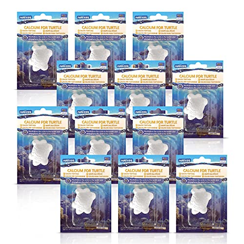 Nobleza - Calcium für Wasserschildkröten, 12er Pack Natürliches Basisergänzungsmittel, zur Verbesserung des Panzers der Schildkröte, L5 * W3.5cm von Nobleza
