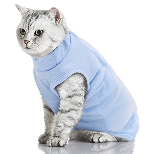 Nobleza - Erholungsanzug für Hunde & Katzen nach der Operation, Profession PET Recovery Suit Hund Medical Shirt, Body Suit nach der Operation Hund Haustier Chirurgenanzug für Katze und Welpe（Blau, L） von Nobleza