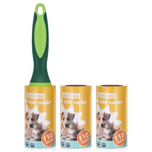 Nobleza Fusselrolle 330 Blatt, 3 Rollen mit 1 Abroller, Extra Klebrige Fusselrolle Kleidung, Fusselroller für Kleidung, Hundehaare, Katzenhaare, Tierhaare, Staub Nobleza Fusselrolle 330 Blatt, 3 Rollen mit 1 Abroller, Extra Klebrige Fusselrolle Kleidung, Fusselroller für Kleidung, Hundehaare, Katzenhaare, Tierhaare, Staub von Nobleza