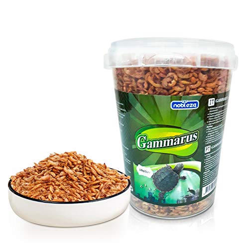 Nobleza Gammarus Futter für Schildkröten und Wasserschildkröten aus hochwertigen natürlichen Flussgarnelen 120g / 1000ml(1) von Nobleza