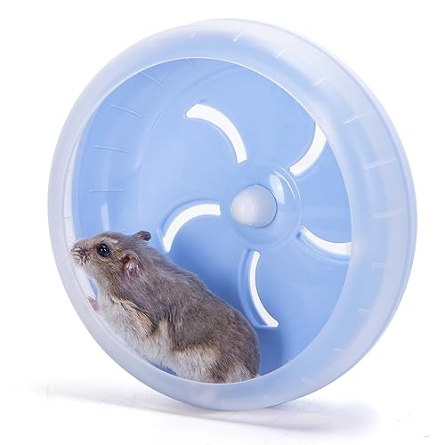Nobleza - Hamsterrad, ø17.5 cm Laufrad Hamster, Leise Hamster Spielzeug, rutschfeste Laufscheibe für Totoro Mouse Eichhörnchen Chinchillas Kleintier Haustier(Blau) von Nobleza