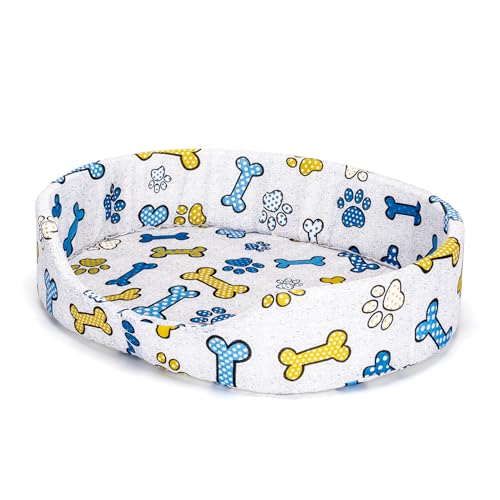 Nobleza - Haustierbett für Hunde & Katzen Knochenmuster, Farbe:Mehrfarbig, Größe:XXXS Nobleza - Haustierbett für Hunde & Katzen Knochenmuster, Farbe:Mehrfarbig, Größe:XXXS von Nobleza