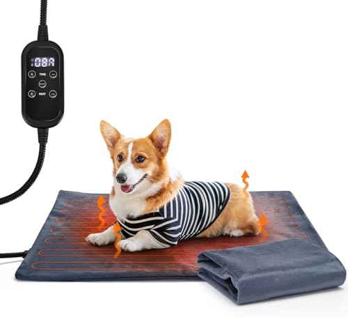 Nobleza Heizkissen für Katze & Hund, Heizdecke für Haustiere mit Einstellbarer Zeit & Temperatur, wasserdichte Heizmatte, Wärmedecke mit 2 Kurzen Plüschbezügen, Wärmematte für Hundebetten, 70 * 40 cm Nobleza Heizkissen für Katze & Hund, Heizdecke für Haustiere mit Einstellbarer Zeit & Temperatur, wasserdichte Heizmatte, Wärmedecke mit 2 Kurzen Plüschbezügen, Wärmematte für Hundebetten, 70 * 40 cm von Nobleza