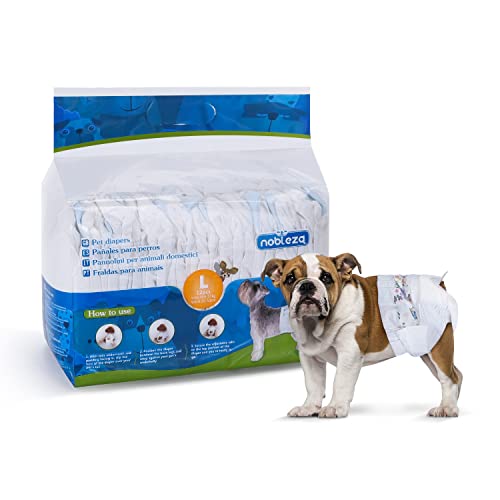 Nobleza Hund Windeln Einweg Weiblich Welpen Training Windeln Super Absorbent Pet Wraps 36 Pack, Größe L Nobleza Hund Windeln Einweg Weiblich Welpen Training Windeln Super Absorbent Pet Wraps 36 Pack, Größe L von Nobleza
