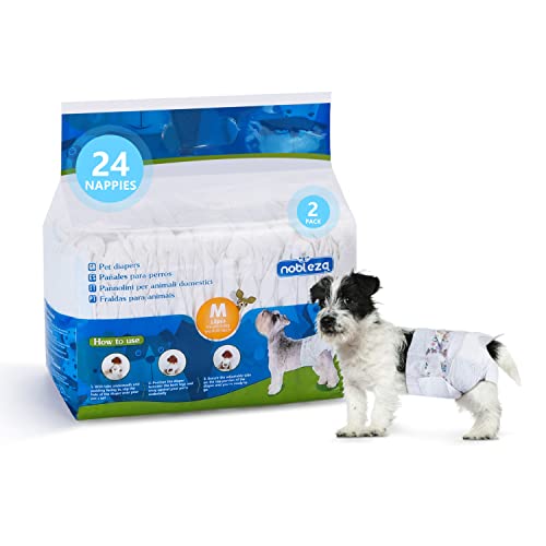 Nobleza Hund Windeln Einweg Weiblich Welpen Training Windeln Super Absorbent Pet Wraps 36 Pack, Größe M Nobleza Hund Windeln Einweg Weiblich Welpen Training Windeln Super Absorbent Pet Wraps 36 Pack, Größe M von Nobleza