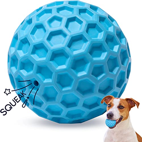 Nobleza Hundeball, Unzerstörbar Hundespielzeug Ball aus Naturkautschuk, Quietschend Interaktives Kauspielzeug, Robuster Hunde Ball, Squeaky Dog Balls, Ø 5.5cm von Nobleza