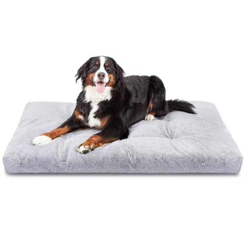 Nobleza Großes Waschbares Hundebett, Super Weiches und Flauschiges Anti-Angst Hundebett, Hochwertiges Plüsch Hundebett mit Rutschfestem Boden, 74x122x10 cm, XXL, Grau Nobleza Großes Waschbares Hundebett, Super Weiches und Flauschiges Anti-Angst Hundebett, Hochwertiges Plüsch Hundebett mit Rutschfestem Boden, 74x122x10 cm, XXL, Grau von Nobleza