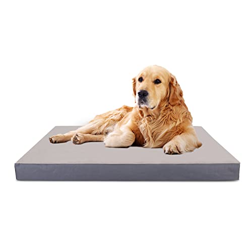 Nobleza Hundebett für Grosse Hunde, 110x80x8cm Hundekissen, Orthopädisches Hundematte, Waschbar Hundematratze, Größe XL, Grau von Nobleza