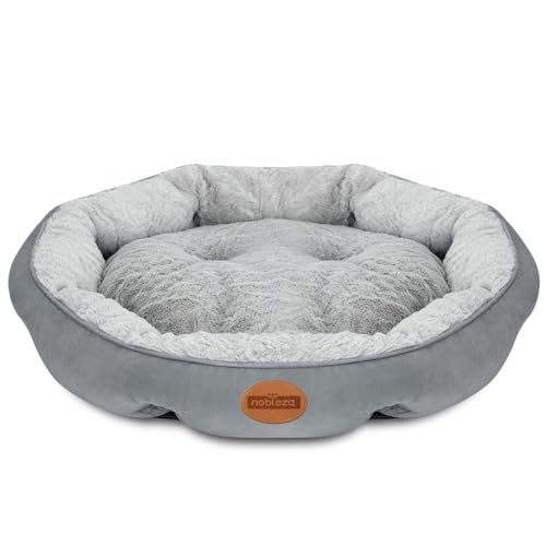 Nobleza Hundebett für Grosse Hunde, Hundekorb Waschbar, Hunde Katzen Bett Flauschig Superweiches, Hundekissen Donut Rund, mit Rutschfestem Boden, Grau, Ø80 x 18 cm Nobleza Hundebett für Grosse Hunde, Hundekorb Waschbar, Hunde Katzen Bett Flauschig Superweiches, Hundekissen Donut Rund, mit Rutschfestem Boden, Grau, Ø80 x 18 cm von Nobleza