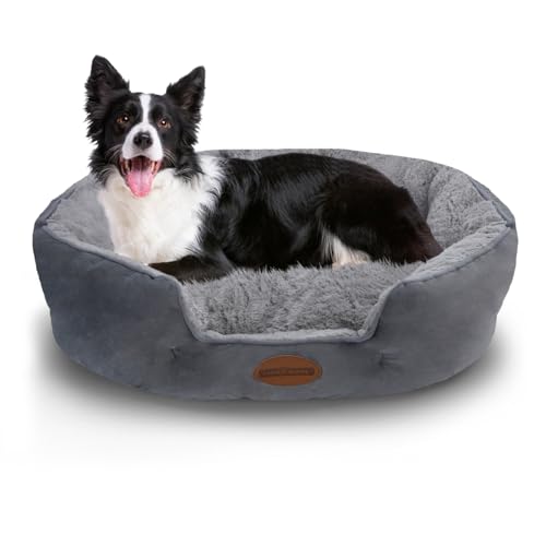 Nobleza Hundebett für Mittlere Hunde, 63x53cm Hundesofa, Waschbar rutschfest Hundekorb, Polsterung in der Mitte herausnehmbar für Hunde und Katzen, M, Grau Nobleza Hundebett für Mittlere Hunde, 63x53cm Hundesofa, Waschbar rutschfest Hundekorb, Polsterung in der Mitte herausnehmbar für Hunde und Katzen, M, Grau von Nobleza
