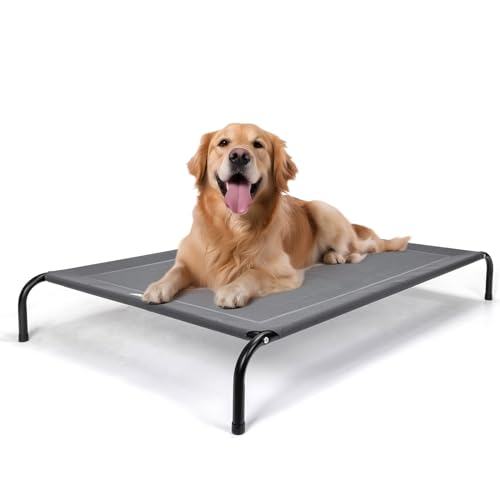 Nobleza Hundeliege Outdoor, Erhöhtes Hundebett Grosse Hunde, für Draußen Camping, Kühlendes Erhöhtes Hund Haustierbett, Haustierliege Waschbar und Robuster, Grau, XL, 137x90x20CM Nobleza Hundeliege Outdoor, Erhöhtes Hundebett Grosse Hunde, für Draußen Camping, Kühlendes Erhöhtes Hund Haustierbett, Haustierliege Waschbar und Robuster, Grau, XL, 137x90x20CM von Nobleza
