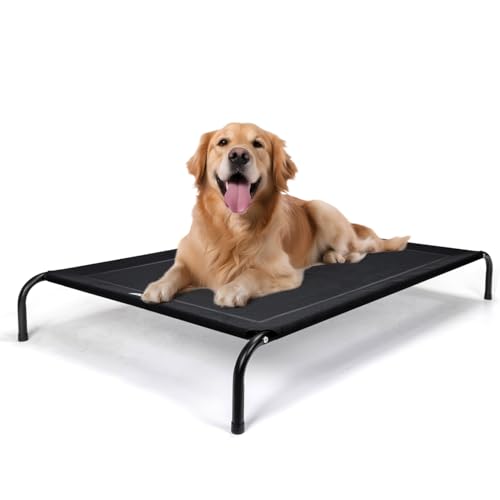 Nobleza Hundeliege Outdoor, Erhöhtes Hundebett Grosse Hunde, für Draußen Camping, Kühlendes Erhöhtes Hund Haustierbett, Haustierliege Waschbar und Robuster, Schwarz, XL, 137x90x20CM Nobleza Hundeliege Outdoor, Erhöhtes Hundebett Grosse Hunde, für Draußen Camping, Kühlendes Erhöhtes Hund Haustierbett, Haustierliege Waschbar und Robuster, Schwarz, XL, 137x90x20CM von Nobleza