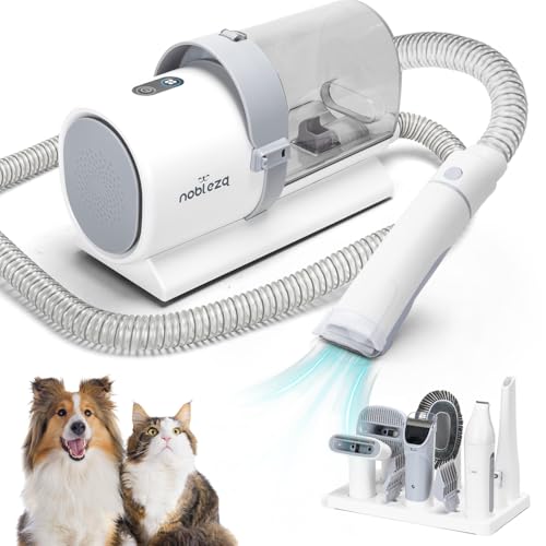Nobleza Hundeschermaschine mit Staubsauger, 12000 Pa Tierhaarentferner für Hunde/Katzen, Leises Haustierpflegeset mit 7 Werkzeugen, 2.5L Behälter & Super-Saugkraft Nobleza Hundeschermaschine mit Staubsauger, 12000 Pa Tierhaarentferner für Hunde/Katzen, Leises Haustierpflegeset mit 7 Werkzeugen, 2.5L Behälter & Super-Saugkraft von Nobleza