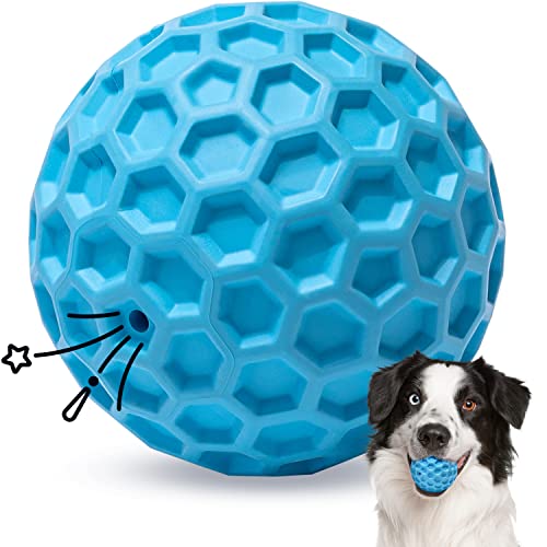 Nobleza Hundeball, Unzerstörbar Hundespielzeug Ball aus Naturkautschuk, Quietschend Interaktives Kauspielzeug, Robuster Hunde Ball, Squeaky Dog Balls, Ø 8cm von Nobleza