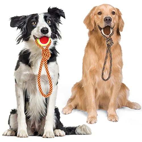 Nobleza - Hundespielzeugseil aus 100% Baumwolle, das der psychischen Gesundheit des Hundes zugute kommt ， Zahngesundheit und Zahnreinigung Arten von Hunden- 28 cm von Nobleza