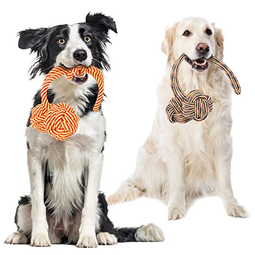 Nobleza - Hundespielzeugseil aus 100% Baumwolle, das der psychischen Gesundheit des Hundes zugute kommt ， Zahngesundheit und Zahnreinigung Arten von Hunden- 43cm von Nobleza
