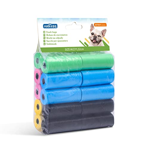 Nobleza - 300 Stück Hundekotbeutel Haustier Große Kotbeutel für Hunde Auslaufsicher Geruchlose Extra Dick, 5 Farben Nobleza - 300 Stück Hundekotbeutel Haustier Große Kotbeutel für Hunde Auslaufsicher Geruchlose Extra Dick, 5 Farben von Nobleza