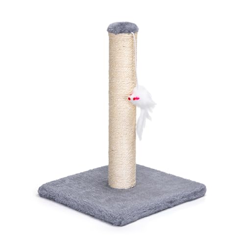 Nobleza - Katzenbaum mit Pfosten-Sisal-Kratze Kätzchen Spielturm mit Hängespielzeug Kleine Katze Kletteraktivitätszentrum, Grau, 25 * 25 * 35cm von Nobleza