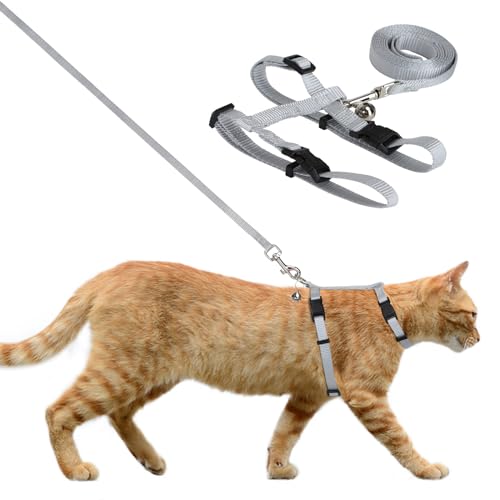 Nobleza Katzengeschirr mit Leine, Verstellbare Nylon Geschirre Katzenleine, für Katzen und Kaninchen von Nobleza