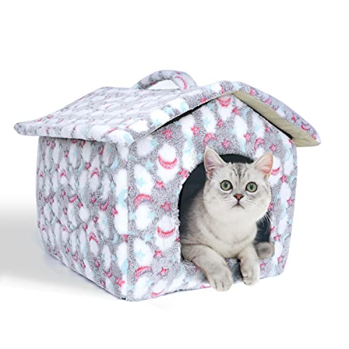 Nobleza Katzenhaus für Katzen Hunde L53*W50*H43cm, Katzenhöhle Katzenbett Winterfest mit Herausnehmbarer Matratze weich und warm für Hundekatze Nobleza Katzenhaus für Katzen Hunde L53*W50*H43cm, Katzenhöhle Katzenbett Winterfest mit Herausnehmbarer Matratze weich und warm für Hundekatze von Nobleza