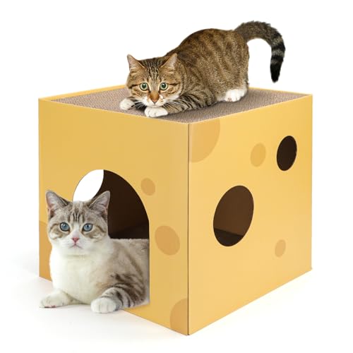 Nobleza Katzenhaus mit Kratzbaum & Catnip, Katzenhaus aus Karton mit Kratzblöcken, Katzenhöhle für Innenräume, für Katzen und kleine Tiere (35 x 35 x 35 cm) Nobleza Katzenhaus mit Kratzbaum & Catnip, Katzenhaus aus Karton mit Kratzblöcken, Katzenhöhle für Innenräume, für Katzen und kleine Tiere (35 x 35 x 35 cm) von Nobleza