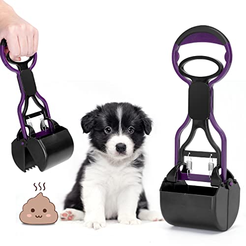 Nobleza Hundekotschaufeln, Pooper Scooper 28.5cm Hundekotschaufel Tragbar, Kotschaufel mit langem Griff für Hunde und Katzen, Einfach Nutzbarem Hebel und Hochdruck Feder Hundekotschaufel (S) von Nobleza