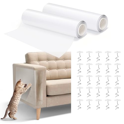Nobleza Kratz Folie Katzen Selbstklebend, Kratzschutz Katze 30 x 300 cm, Kratzschutz Katze, Transparent Kratzschutzfolie für Sofa, Tür, Wand Nobleza Kratz Folie Katzen Selbstklebend, Kratzschutz Katze 30 x 300 cm, Kratzschutz Katze, Transparent Kratzschutzfolie für Sofa, Tür, Wand von Nobleza