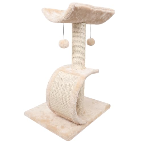 Nobleza Kratzbaum Halbrund - Bequemer Katzenbaum zum Kratzen und Entspannen, Farbe:Beige, Größe:OneSize Nobleza Kratzbaum Halbrund - Bequemer Katzenbaum zum Kratzen und Entspannen, Farbe:Beige, Größe:OneSize von Nobleza