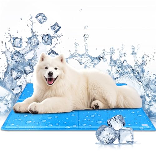 Nobleza Kühlmatte Hund, Kühldecke Extra Groß, 120 * 80cm, Kühlkissen mit Ungiftiges Gel, Hundekühlmatte Selbstkühlend für Haustiere & Menschen, XXL von Nobleza