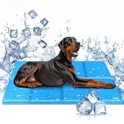 Nobleza Kühlmatte Hund, Kühldecke Extra Groß, 140 * 90cm, Kühlkissen mit Ungiftiges Gel, Hundekühlmatte Selbstkühlend für Haustiere & Menschen, XXXL von Nobleza