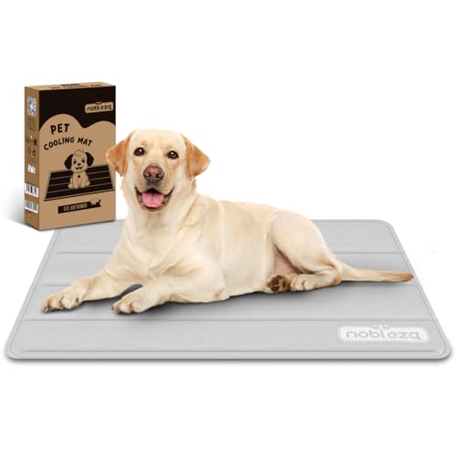 Nobleza Kühlmatte Hund und Kühlmatte Katze, Kühlmatte für Hunde und Katzen, Hundekühlmatte Selbstkühlend mit Gel für Haustiere und Tiere, 60x90cm von Nobleza