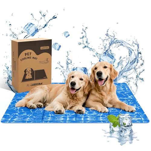 Nobleza - Kühlmatte Hunde Kühlkissen Kühl Hundedecke Kaltgelpad für Katzen Selbstkühlend Ungiftige Gelauflagen Welpe Katzenbett Kühlmatratze im Sommer, 140 * 90cm, Blau,XXXL Nobleza - Kühlmatte Hunde Kühlkissen Kühl Hundedecke Kaltgelpad für Katzen Selbstkühlend Ungiftige Gelauflagen Welpe Katzenbett Kühlmatratze im Sommer, 140 * 90cm, Blau,XXXL von Nobleza