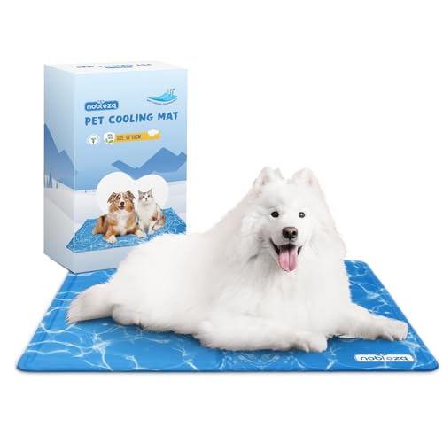 Nobleza - Kühlmatte Hunde Kühlkissen Kühl Hundedecke Kaltgelpad für Katzen Selbstkühlend Ungiftige Gelauflagen Welpe Katzenbett Kühlmatratze im Sommer, 90 * 50cm, Blau, L Nobleza - Kühlmatte Hunde Kühlkissen Kühl Hundedecke Kaltgelpad für Katzen Selbstkühlend Ungiftige Gelauflagen Welpe Katzenbett Kühlmatratze im Sommer, 90 * 50cm, Blau, L von Nobleza