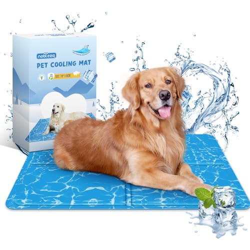 Nobleza - Kühlmatte Hunde Selbstkühlend Ungiftige Gelauflagen Welpe Katzenbett Kühlmatratze im Sommer, 110 * 70cm, Blau, XL von Nobleza