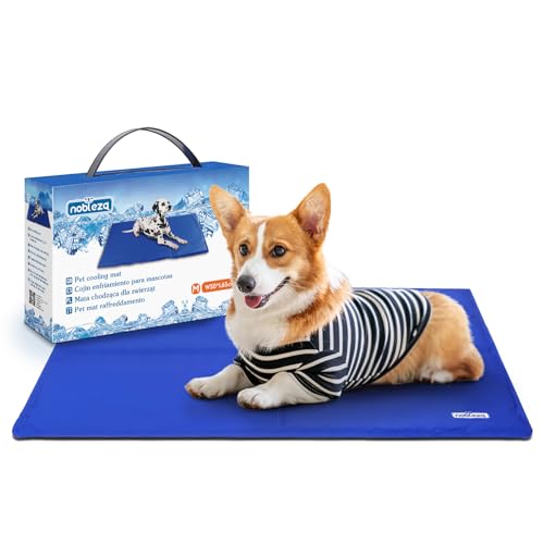 Nobleza - Kühlmatte Hunde Selbstkühlend Ungiftige Gelauflagen Welpe Katzenbett Kühlmatratze im Sommer, 65 * 50cm, Blau, M von Nobleza