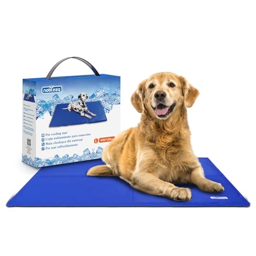 Nobleza - Kühlmatte Hunde Selbstkühlend Ungiftige Gelauflagen Welpe Katzenbett Kühlmatratze im Sommer, 90 * 50cm, Blau von Nobleza