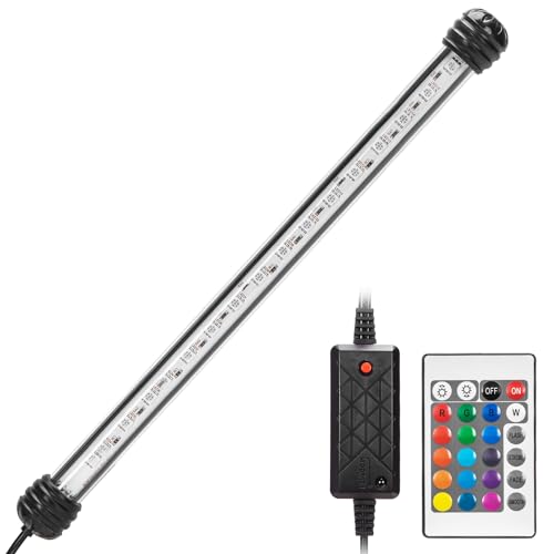 Nobleza - LED Aquarium Beleuchtung, IP67 Wasserdicht Aquarium Lampe mit Fernbedienung, RGB Multicolor Farbwechsel zum Beleuchten von Aquarienpflanzen(3w 30cm, RGB) von Nobleza