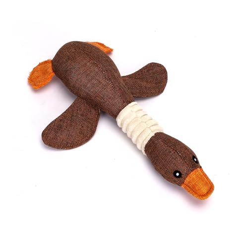 Nobleza - Leinengans Kuscheltier für Hunde - weiches Spielzeug zum Kuscheln, Farbe:Braun, Größe:OneSize Nobleza - Leinengans Kuscheltier für Hunde - weiches Spielzeug zum Kuscheln, Farbe:Braun, Größe:OneSize von Nobleza